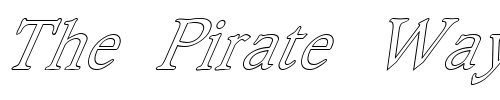 Font : FZ-ROMAN-23-HOLLOW-ITALIC Custom Text : The Pirate Way Test your own text here Click to download or to view this font on a tshirt that can be custom printed in Bali