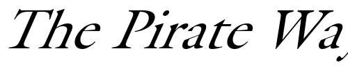 Font : FZ-ROMAN-25-ITALIC Custom Text : The Pirate Way Test your own text here Click to download or to view this font on a tshirt that can be custom printed in Bali