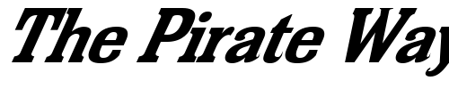 Font : FZ-ROMAN-36-ITALIC Custom Text : The Pirate Way Test your own text here Click to download or to view this font on a tshirt that can be custom printed in Bali