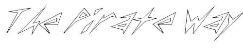 Font : FZ-UNIQUE-17-HOLLOW-ITALIC Custom Text : The Pirate Way Test your own text here Click to download or to view this font on a tshirt that can be custom printed in Bali