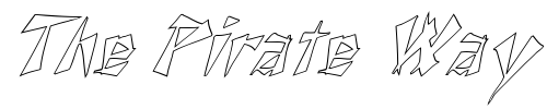 Font : FZ-UNIQUE-21-HOLLOW-ITALIC Custom Text : The Pirate Way Test your own text here Click to download or to view this font on a tshirt that can be custom printed in Bali