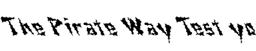 Font : FZ-UNIQUE-21-SPIKED-LEFTY Custom Text : The Pirate Way Test your own text here Click to download or to view this font on a tshirt that can be custom printed in Bali