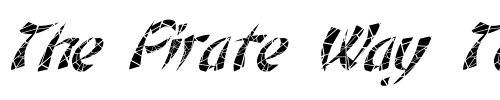 Font : FZ-UNIQUE-22-CRACKED-ITALIC Custom Text : The Pirate Way Test your own text here Click to download or to view this font on a tshirt that can be custom printed in Bali