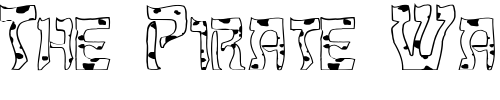 Font : FZ-UNIQUE-27-SPOTTED-EX Custom Text : The Pirate Way Test your own text here Click to download or to view this font on a tshirt that can be custom printed in Bali