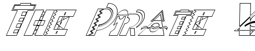 Font : FZ-UNIQUE-36-HOLLOW-ITALIC Custom Text : The Pirate Way Test your own text here Click to download or to view this font on a tshirt that can be custom printed in Bali