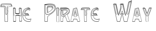Font : FZ-UNIQUE-4-HOLLOW Custom Text : The Pirate Way Test your own text here Click to download or to view this font on a tshirt that can be custom printed in Bali