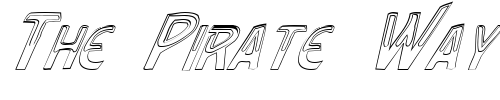 Font : FZ-UNIQUE-4-HOLLOW-ITALIC Custom Text : The Pirate Way Test your own text here Click to download or to view this font on a tshirt that can be custom printed in Bali