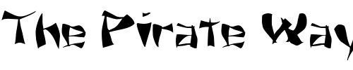 Font : FZ-WARPED-11 Custom Text : The Pirate Way Test your own text here Click to download or to view this font on a tshirt that can be custom printed in Bali