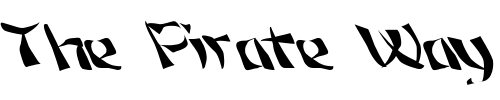 Font : FZ-WARPED-12-LEFTY Custom Text : The Pirate Way Test your own text here Click to download or to view this font on a tshirt that can be custom printed in Bali