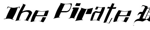 Font : FZ-WARPED-16-ITALIC Custom Text : The Pirate Way Test your own text here Click to download or to view this font on a tshirt that can be custom printed in Bali