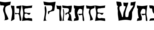 Font : FZ-WARPED-18-EX Custom Text : The Pirate Way Test your own text here Click to download or to view this font on a tshirt that can be custom printed in Bali
