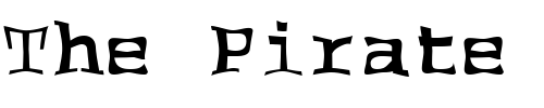 Font : FZ-WARPED-2 Custom Text : The Pirate Way Test your own text here Click to download or to view this font on a tshirt that can be custom printed in Bali
