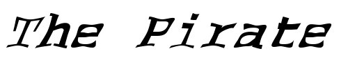 Font : FZ-WARPED-2-ITALIC Custom Text : The Pirate Way Test your own text here Click to download or to view this font on a tshirt that can be custom printed in Bali