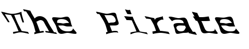 Font : FZ-WARPED-2-LEFTY Custom Text : The Pirate Way Test your own text here Click to download or to view this font on a tshirt that can be custom printed in Bali