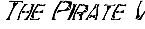 Font : FZ-WARPED-21-ITALIC Custom Text : The Pirate Way Test your own text here Click to download or to view this font on a tshirt that can be custom printed in Bali