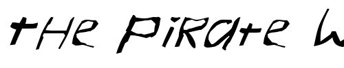 Font : FZ-WARPED-26-ITALIC Custom Text : The Pirate Way Test your own text here Click to download or to view this font on a tshirt that can be custom printed in Bali