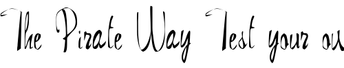 Font : FZ-WARPED-28-EX Custom Text : The Pirate Way Test your own text here Click to download or to view this font on a tshirt that can be custom printed in Bali