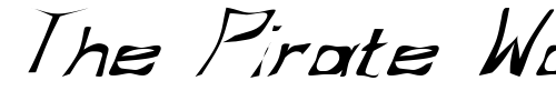 Font : FZ-WARPED-34-ITALIC Custom Text : The Pirate Way Test your own text here Click to download or to view this font on a tshirt that can be custom printed in Bali