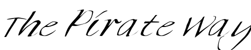 Font : FZ-WARPED-35-ITALIC Custom Text : The Pirate Way Test your own text here Click to download or to view this font on a tshirt that can be custom printed in Bali