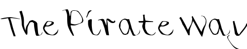 Font : FZ-WARPED-35-LEFTY Custom Text : The Pirate Way Test your own text here Click to download or to view this font on a tshirt that can be custom printed in Bali