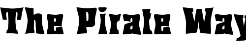 Font : FZ-WARPED-36 Custom Text : The Pirate Way Test your own text here Click to download or to view this font on a tshirt that can be custom printed in Bali