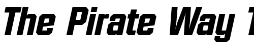 Font : FacetHeavy-Italic Custom Text : The Pirate Way Test your own text here Click to download or to view this font on a tshirt that can be custom printed in Bali