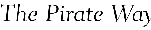 Font : Fairfield-LT-45-Caption-Light Custom Text : The Pirate Way Test your own text here Click to download or to view this font on a tshirt that can be custom printed in Bali