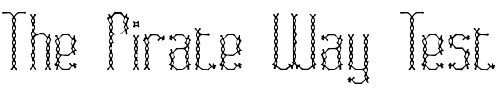 Font : Fascii-Cross-BRK Custom Text : The Pirate Way Test your own text here Click to download or to view this font on a tshirt that can be custom printed in Bali
