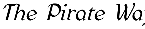 Font : Federhozen-Italic Custom Text : The Pirate Way Test your own text here Click to download or to view this font on a tshirt that can be custom printed in Bali