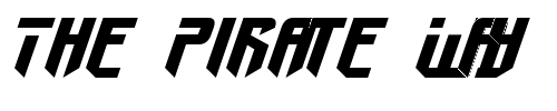 Font : Fedyral-II-Expanded-Italic Custom Text : The Pirate Way Test your own text here Click to download or to view this font on a tshirt that can be custom printed in Bali