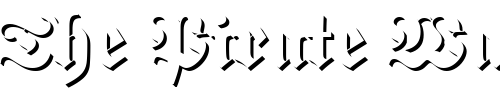 Font : FetteFraOnlShaD Custom Text : The Pirate Way Test your own text here Click to download or to view this font on a tshirt that can be custom printed in Bali