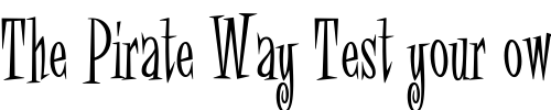 Font : FinkCondensed Custom Text : The Pirate Way Test your own text here Click to download or to view this font on a tshirt that can be custom printed in Bali