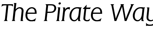 Font : Flange-R-Light-Italic Custom Text : The Pirate Way Test your own text here Click to download or to view this font on a tshirt that can be custom printed in Bali