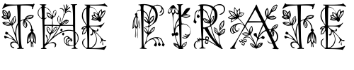 Font : FleurDisplayCapsSSK Custom Text : The Pirate Way Test your own text here Click to download or to view this font on a tshirt that can be custom printed in Bali