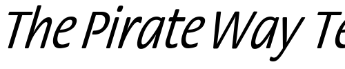 Font : FloraCndObl-Nor Custom Text : The Pirate Way Test your own text here Click to download or to view this font on a tshirt that can be custom printed in Bali