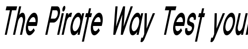 Font : Florencesans-Comp-Bold-Italic Custom Text : The Pirate Way Test your own text here Click to download or to view this font on a tshirt that can be custom printed in Bali