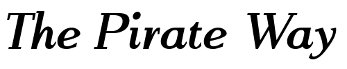 Font : FlyHigh-BoldItalic Custom Text : The Pirate Way Test your own text here Click to download or to view this font on a tshirt that can be custom printed in Bali