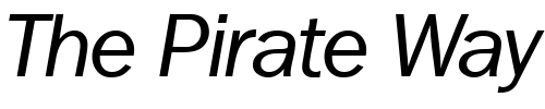 Font : FranklinGothicNew-RegularItalic Custom Text : The Pirate Way Test your own text here Click to download or to view this font on a tshirt that can be custom printed in Bali