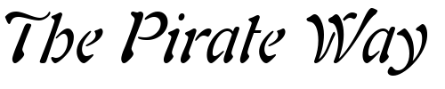 Font : Freeform-721-Italic-BT Custom Text : The Pirate Way Test your own text here Click to download or to view this font on a tshirt that can be custom printed in Bali