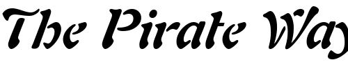 Font : Freefrm721-BT-Bold-Italic Custom Text : The Pirate Way Test your own text here Click to download or to view this font on a tshirt that can be custom printed in Bali