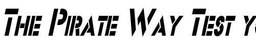 Font : FreeportCondensed-Oblique Custom Text : The Pirate Way Test your own text here Click to download or to view this font on a tshirt that can be custom printed in Bali