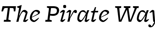 Font : FreightMicro-BookItalic Custom Text : The Pirate Way Test your own text here Click to download or to view this font on a tshirt that can be custom printed in Bali