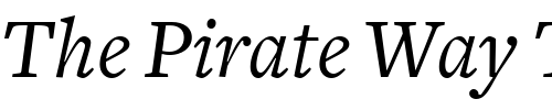 Font : FreightText-BookItalic Custom Text : The Pirate Way Test your own text here Click to download or to view this font on a tshirt that can be custom printed in Bali