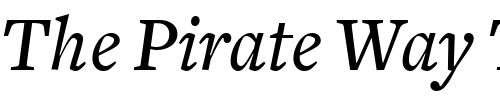 Font : FreightText-MediumItalic Custom Text : The Pirate Way Test your own text here Click to download or to view this font on a tshirt that can be custom printed in Bali
