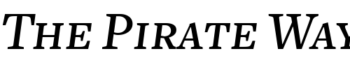 Font : FreightText-MediumItalicSC Custom Text : The Pirate Way Test your own text here Click to download or to view this font on a tshirt that can be custom printed in Bali