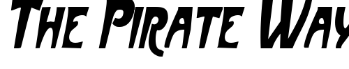 Font : FrenchBeanCondensed-Oblique Custom Text : The Pirate Way Test your own text here Click to download or to view this font on a tshirt that can be custom printed in Bali