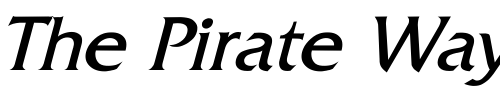 Font : FritzQuadrata-Italic Custom Text : The Pirate Way Test your own text here Click to download or to view this font on a tshirt that can be custom printed in Bali