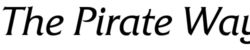 Font : FrizQuadrataCTT-Italic Custom Text : The Pirate Way Test your own text here Click to download or to view this font on a tshirt that can be custom printed in Bali