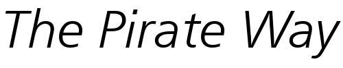 Font : FrontPageLH-Italic Custom Text : The Pirate Way Test your own text here Click to download or to view this font on a tshirt that can be custom printed in Bali