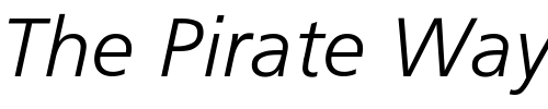 Font : FrugalSans-LightItalic Custom Text : The Pirate Way Test your own text here Click to download or to view this font on a tshirt that can be custom printed in Bali